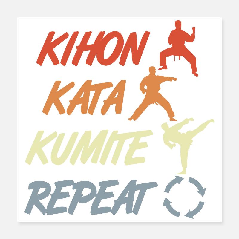 Säulen des Karate Poster 40x40 cm
