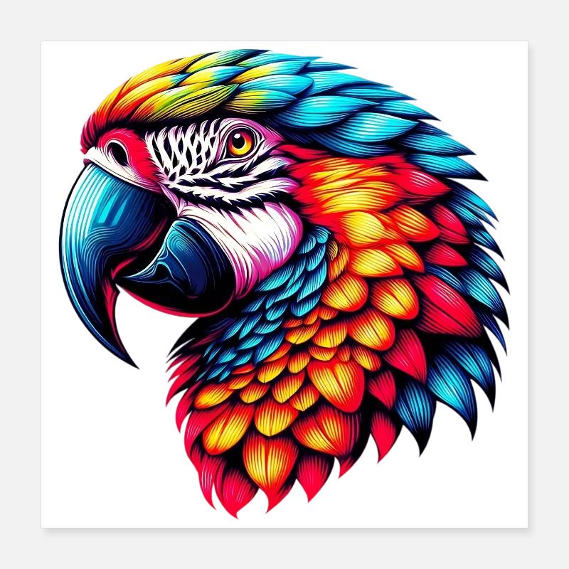 Papagei Poster 40x40 cm