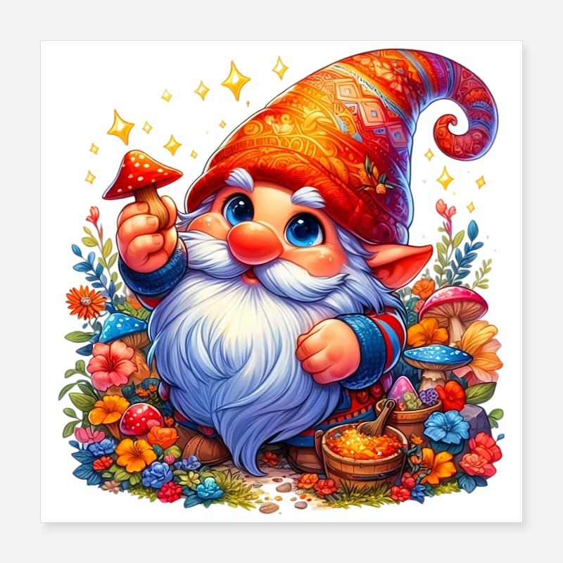 Elfe gobelin gnome Poster 40 x 40 cm