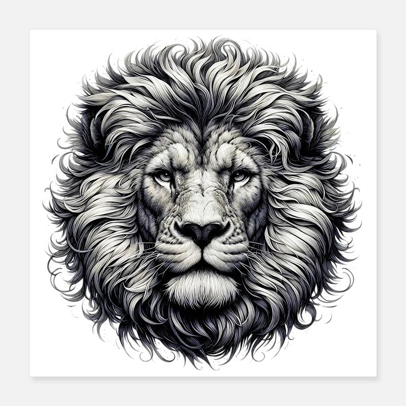 Löwe Poster 40x40 cm