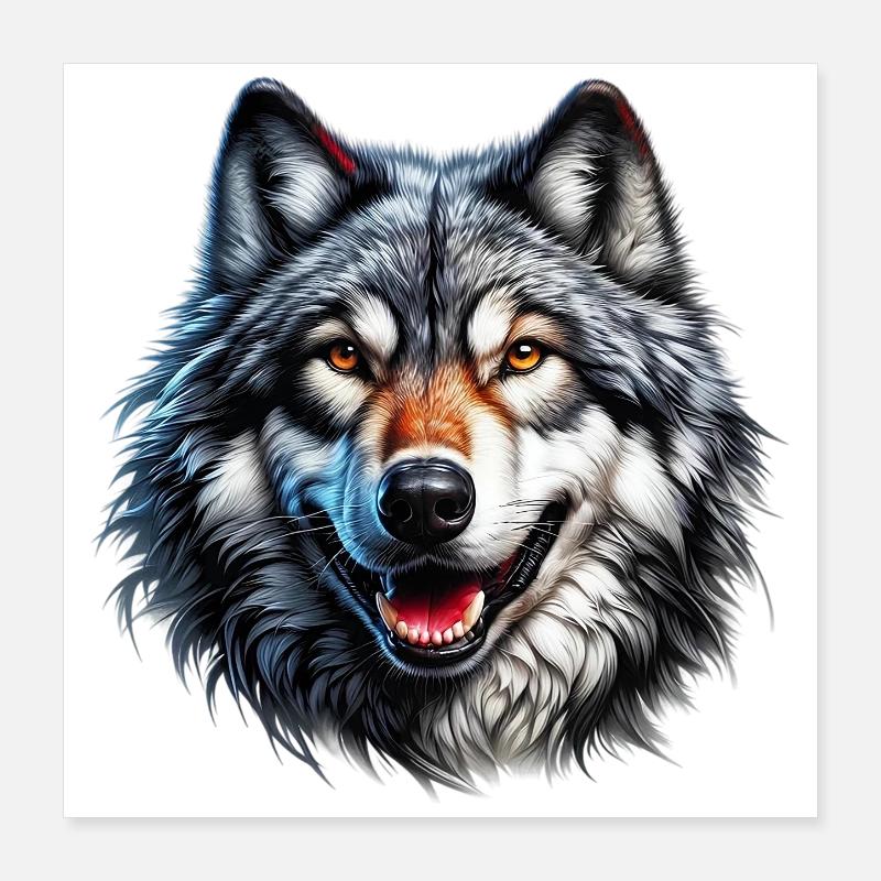 Wolf Poster 40x40 cm