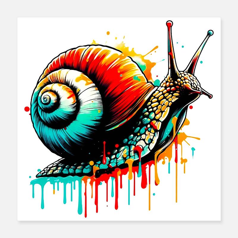 Snail Poster 16" x 16" (40x40 cm)