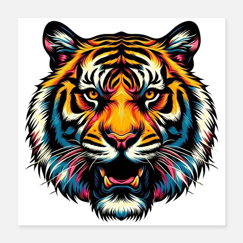 Tiger Poster 16" x 16" (40x40 cm)