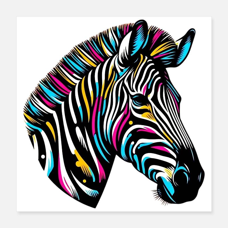 Zebra Poster 40x40 cm