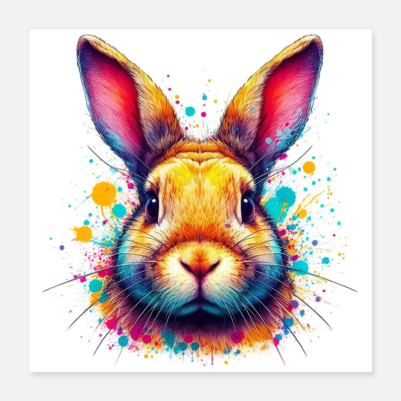 Rabbit Poster 16" x 16" (40x40 cm)