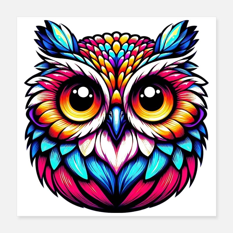 Eule Poster 40x40 cm