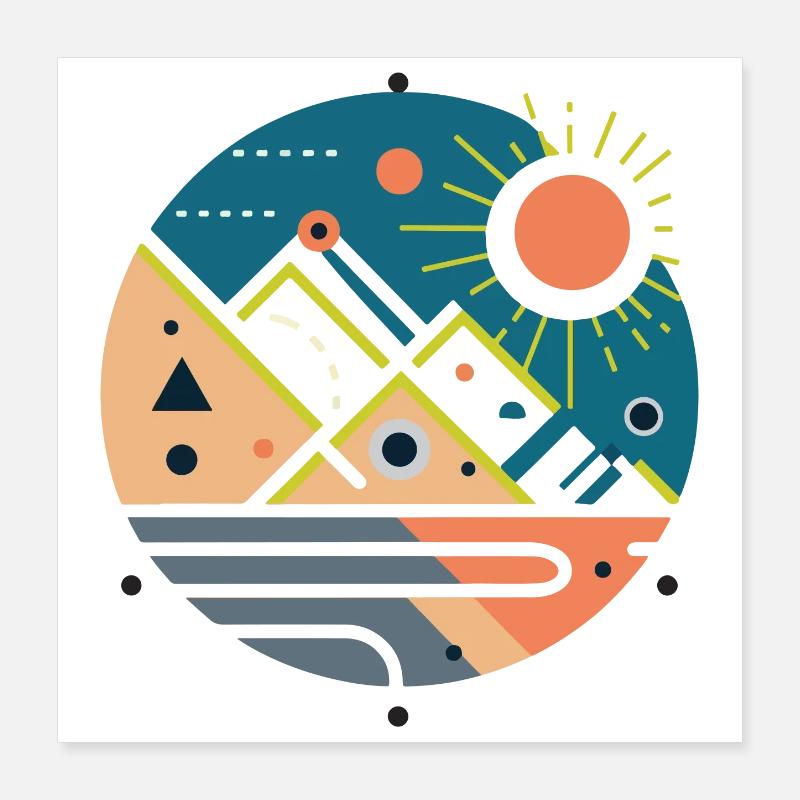 Mountains Poster 16" x 16" (40x40 cm)