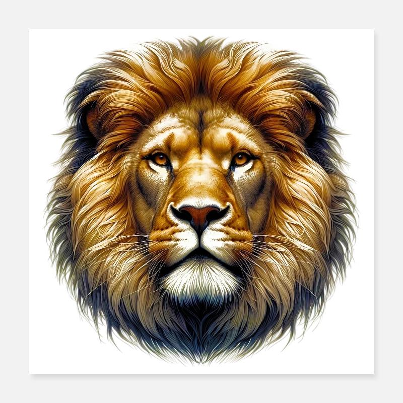 Lion Poster 16" x 16" (40x40 cm)