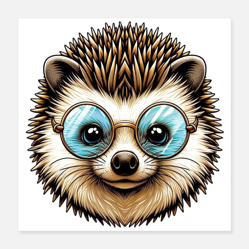 Hérisson Poster 40 x 40 cm