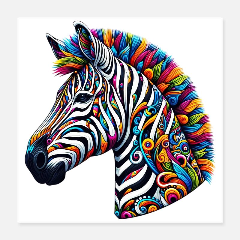 Zebra Poster 40x40 cm