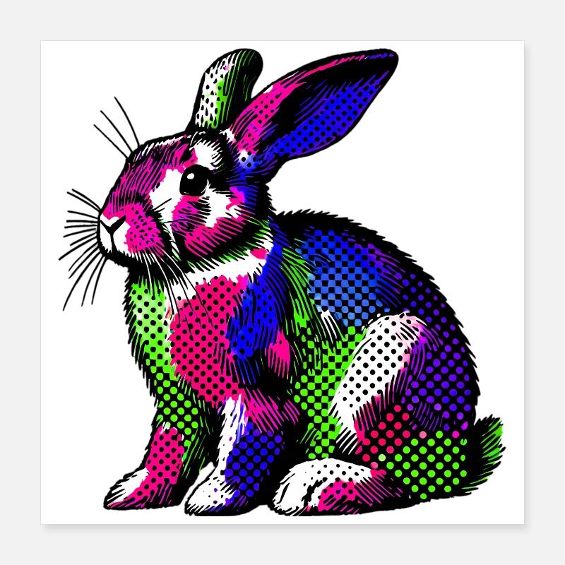 Lapin Poster 40 x 40 cm