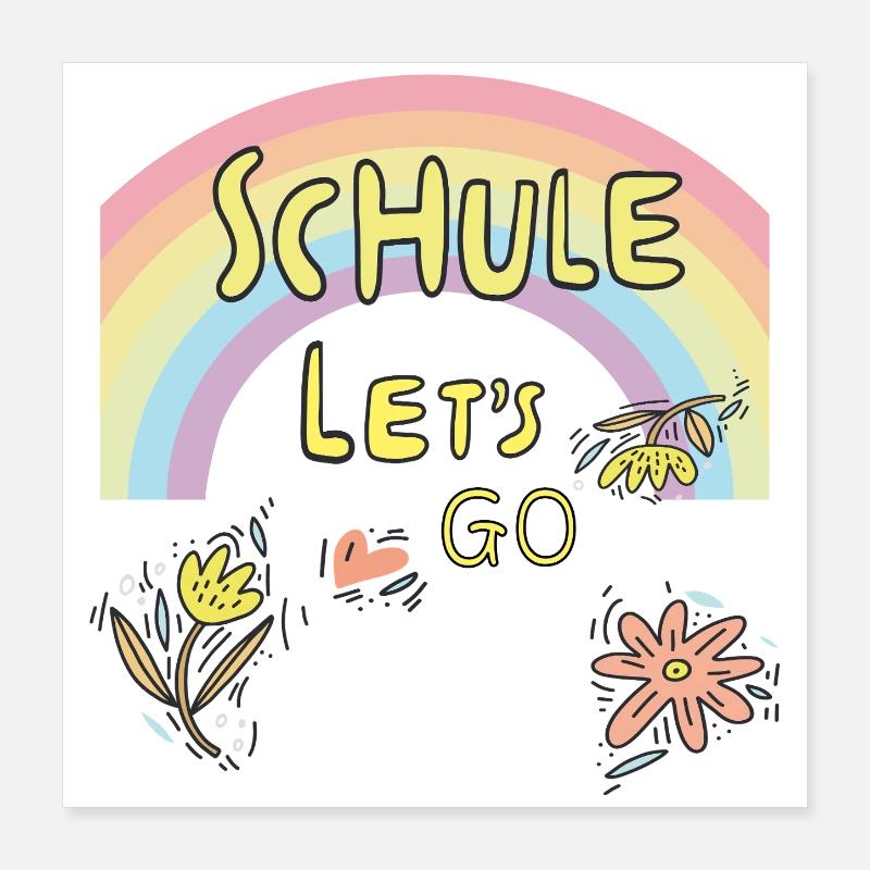 Schule Einschulung Poster 40x40 cm