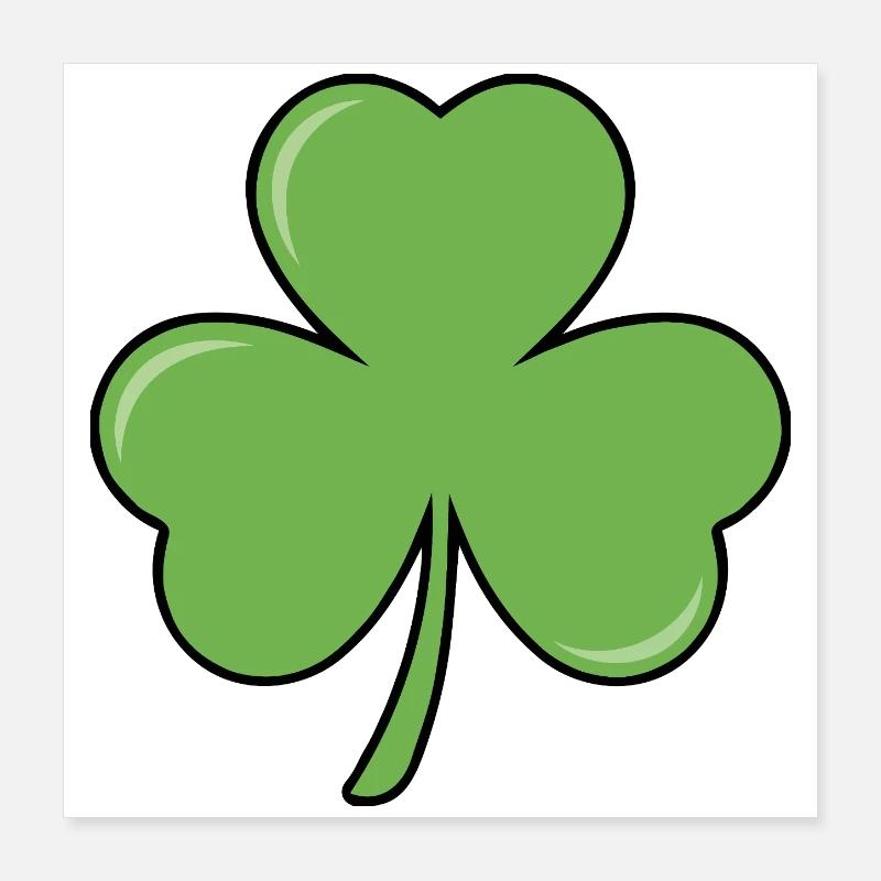 Irischer Klee Poster 40x40 cm