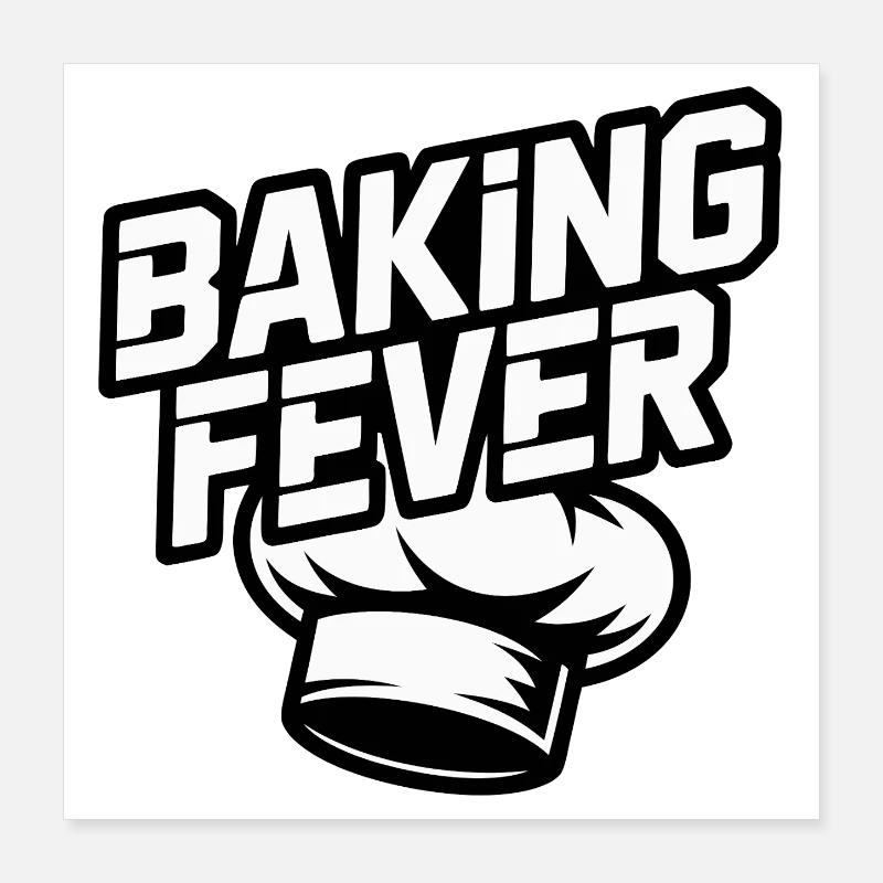 Baking Fever Küchenlogo Poster 40x40 cm