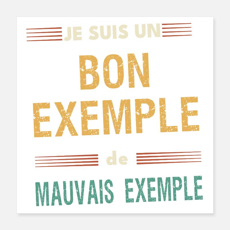 Good Example and Bad Example - Humorous Message Poster 16" x 16" (40x40 cm)