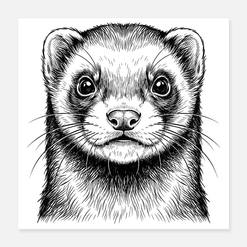 Furet Poster 40 x 40 cm