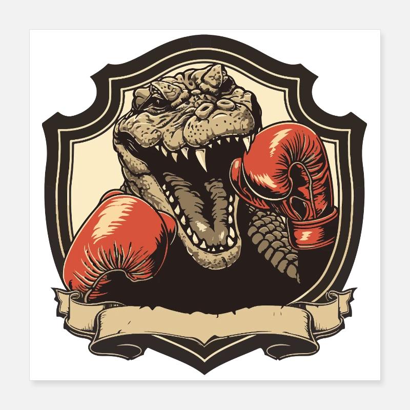 Alligator Boxer MMA Poster 40x40 cm