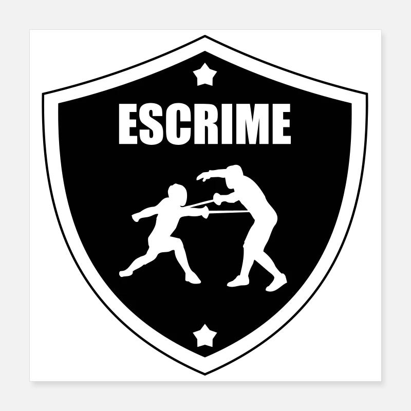 Fechtwappen: das Schild der Teilnehmer Poster 40x40 cm