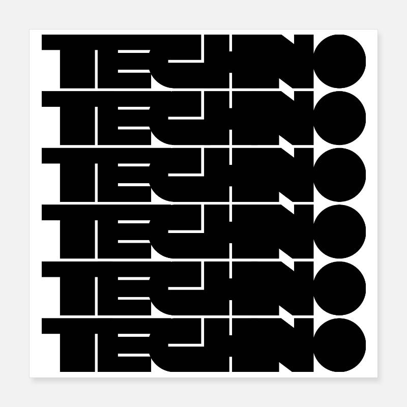 Logo techno audacieux Poster 40 x 40 cm