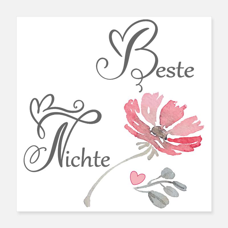 Beste Nichte Poster 40x40 cm