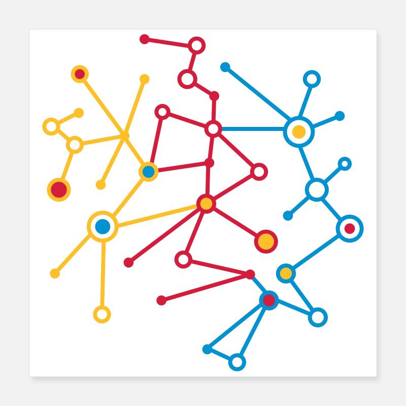 molecular pattern Poster 16" x 16" (40x40 cm)