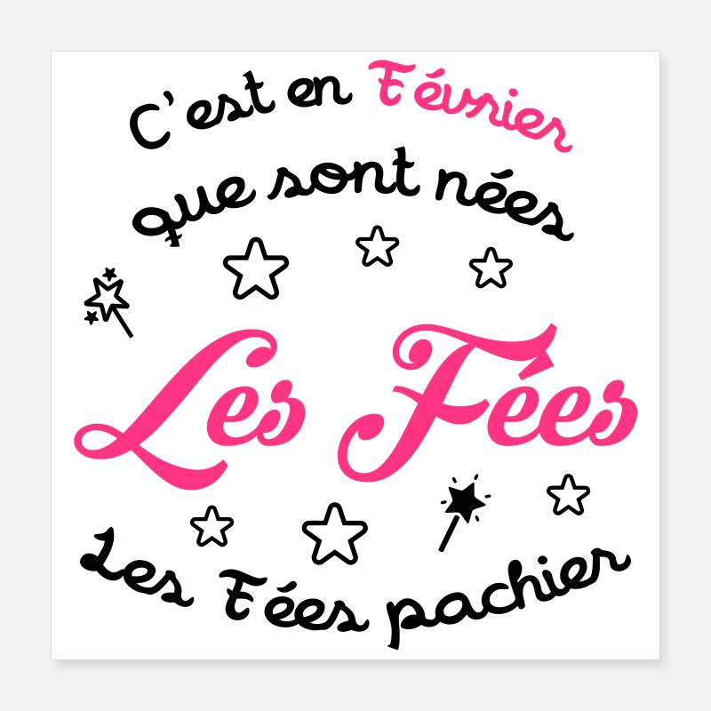 fille / fée / princesse / bébé Poster 40 x 40 cm