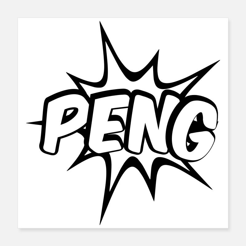 Peng Comic Design Poster 40 x 40 cm