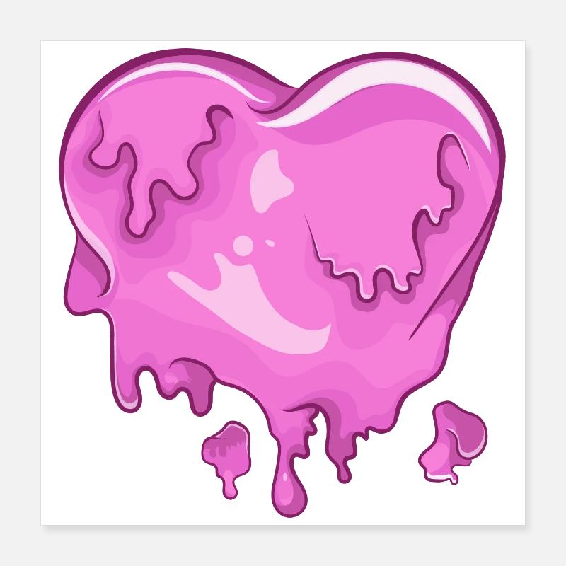 melted heart Poster 16" x 16" (40x40 cm)