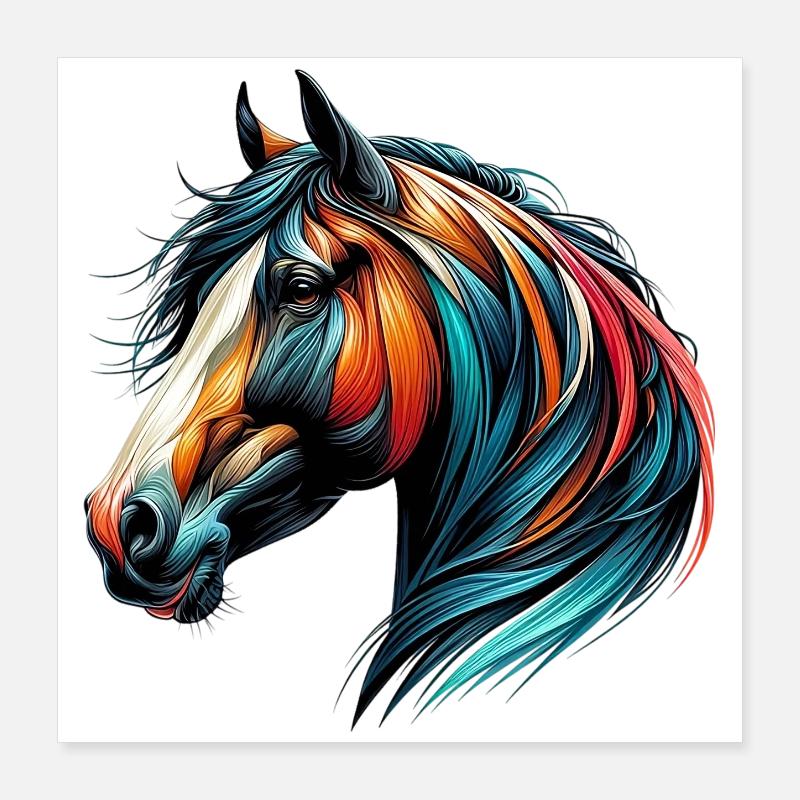 Pferd Poster 40x40 cm