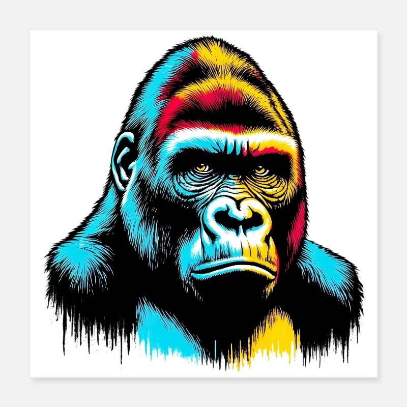 Gorille Poster 40 x 40 cm