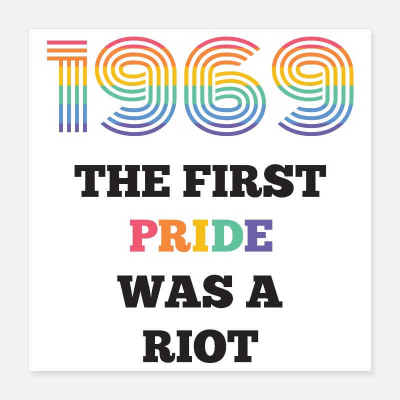 LGBT Pride Month - Die erste Pride war ein Aufruhr Poster 40x40 cm