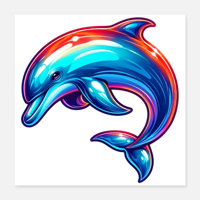 Dauphin Poster 40 x 40 cm