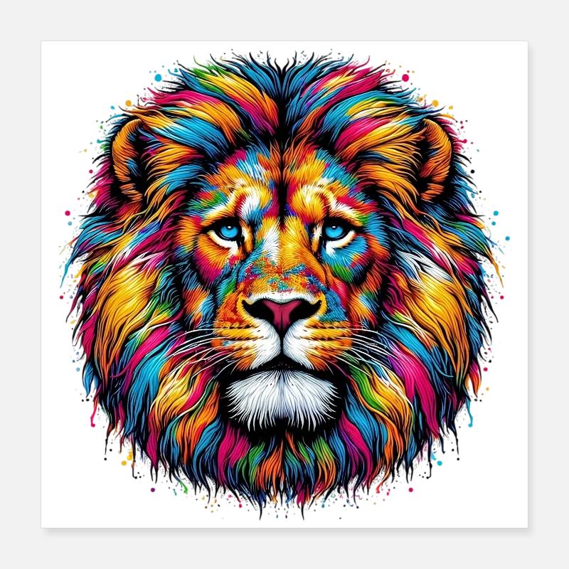Löwe Poster 40x40 cm