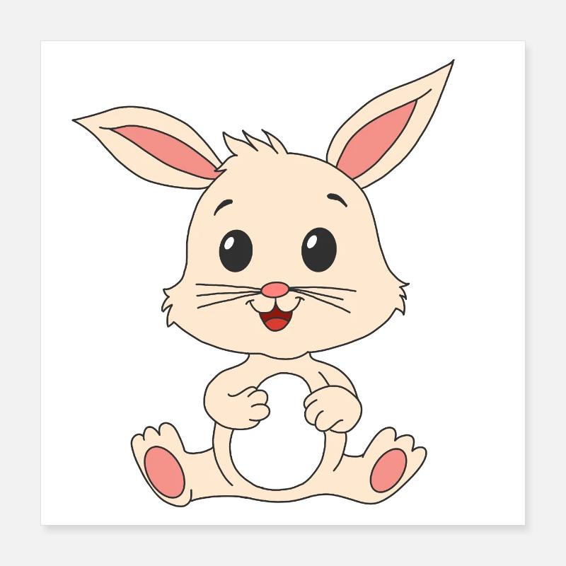 Lapin Lapin Poster 40 x 40 cm