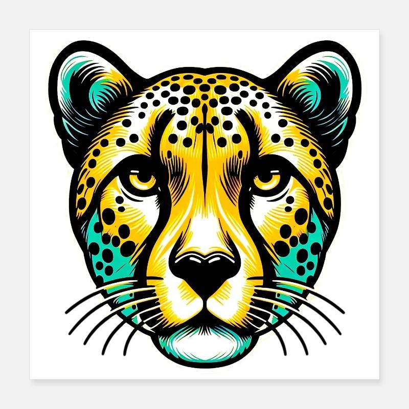 Gepard Poster 40x40 cm