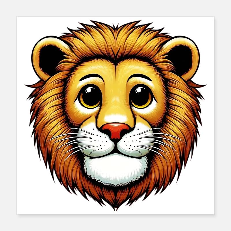 Lion Poster 40 x 40 cm