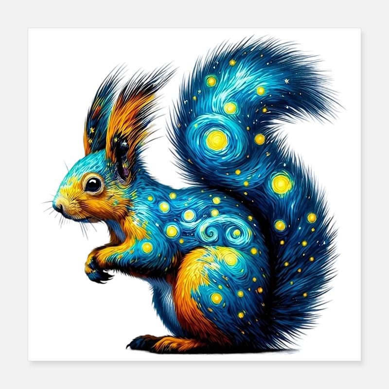 Eichhörnchen Poster 40x40 cm