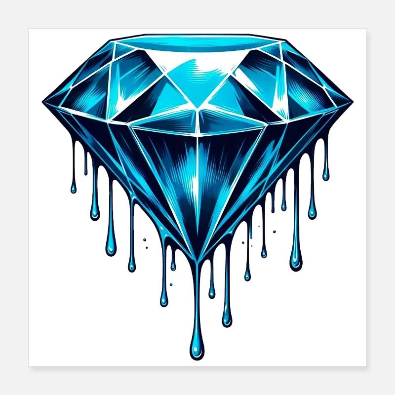 Diamant Poster 40x40 cm