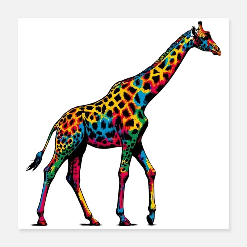 Girafe Poster 40 x 40 cm