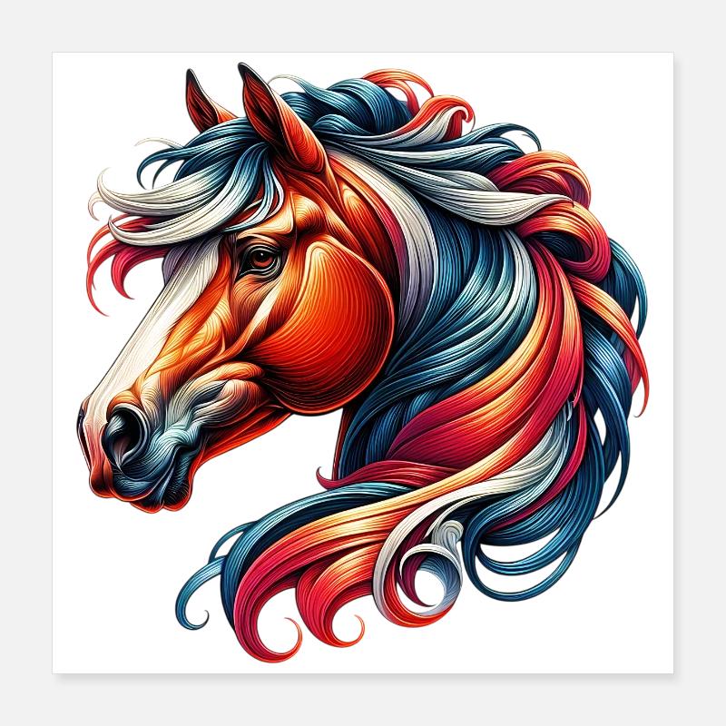 Cheval Poster 40 x 40 cm