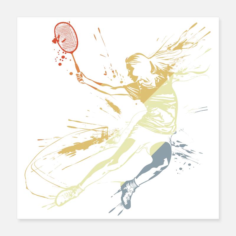 Badminton Mrs. Grafitti Poster 16" x 16" (40x40 cm)