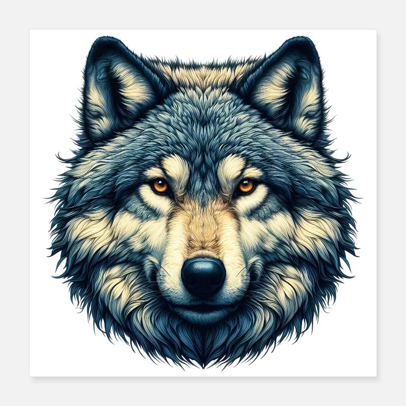 Wolf Poster 40x40 cm