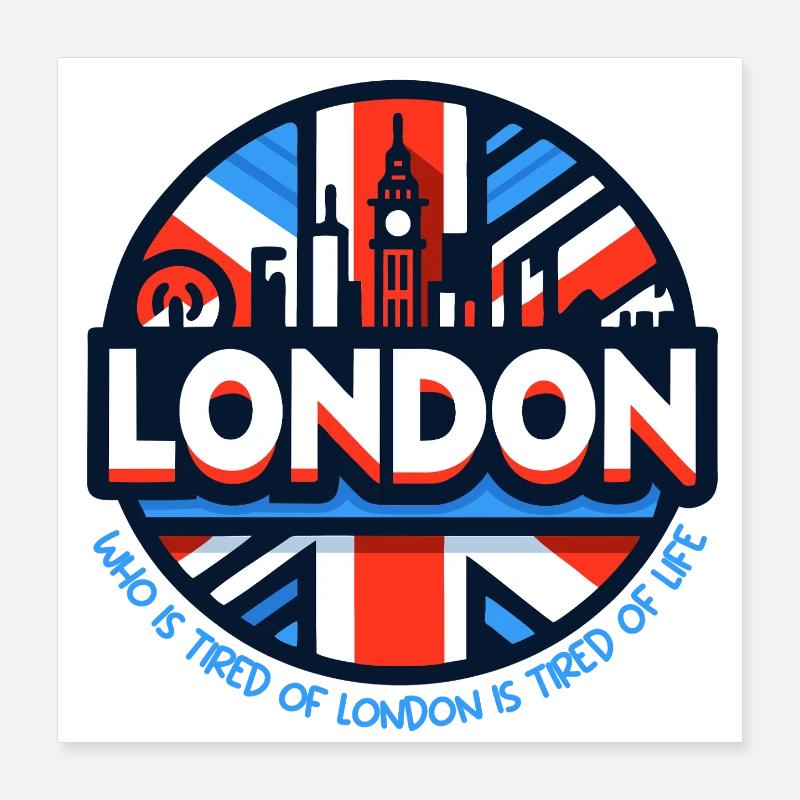 Fatigué de Londres Poster 40 x 40 cm