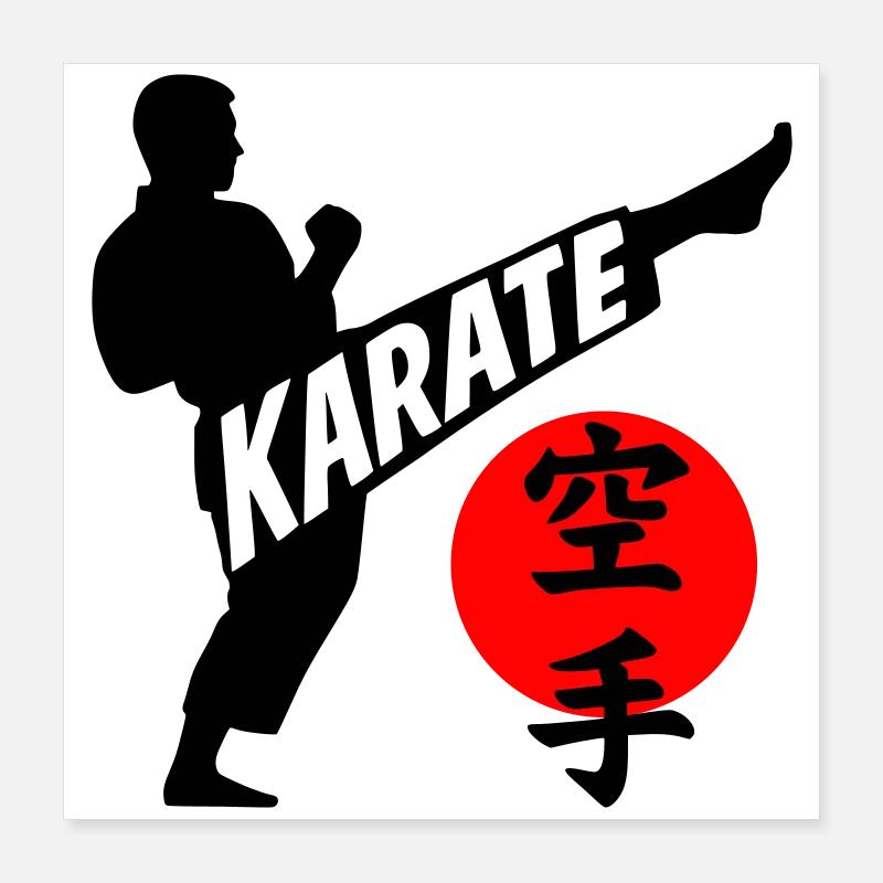 Karate - Poster 16" x 16" (40x40 cm) - white