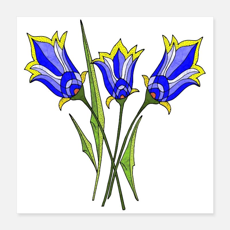 Fleur Poster 40 x 40 cm