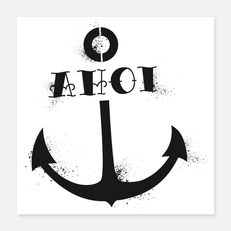 Anchor Ahoy Poster 16" x 16" (40x40 cm)