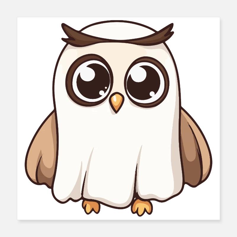 Eule Halloween Geist Poster 40x40 cm