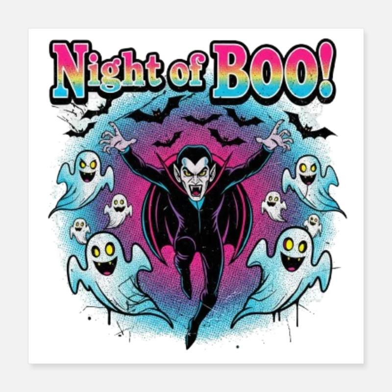 Nuit Boo Vampire Poster 40 x 40 cm