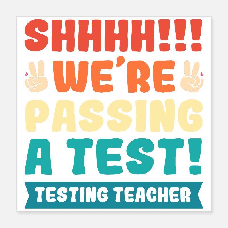 Lehrer Prüfung Poster 40x40 cm