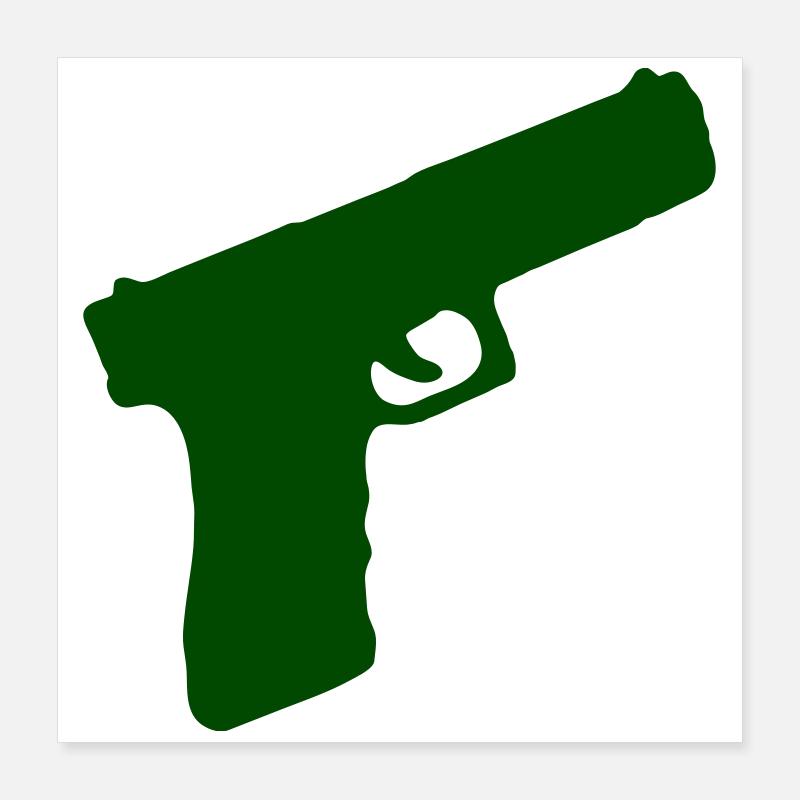 Arme pistolet Poster 40 x 40 cm